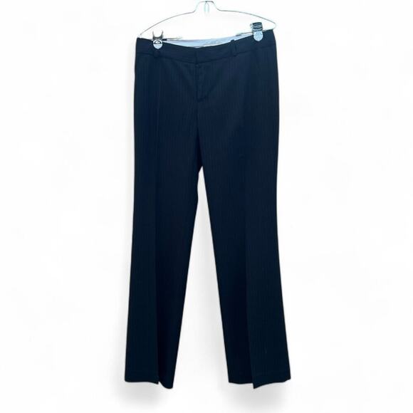 Banana Republic Pants - Banana Republic Martin Fit Pants Trousers Black Pinstripe Straight Leg Size 6R